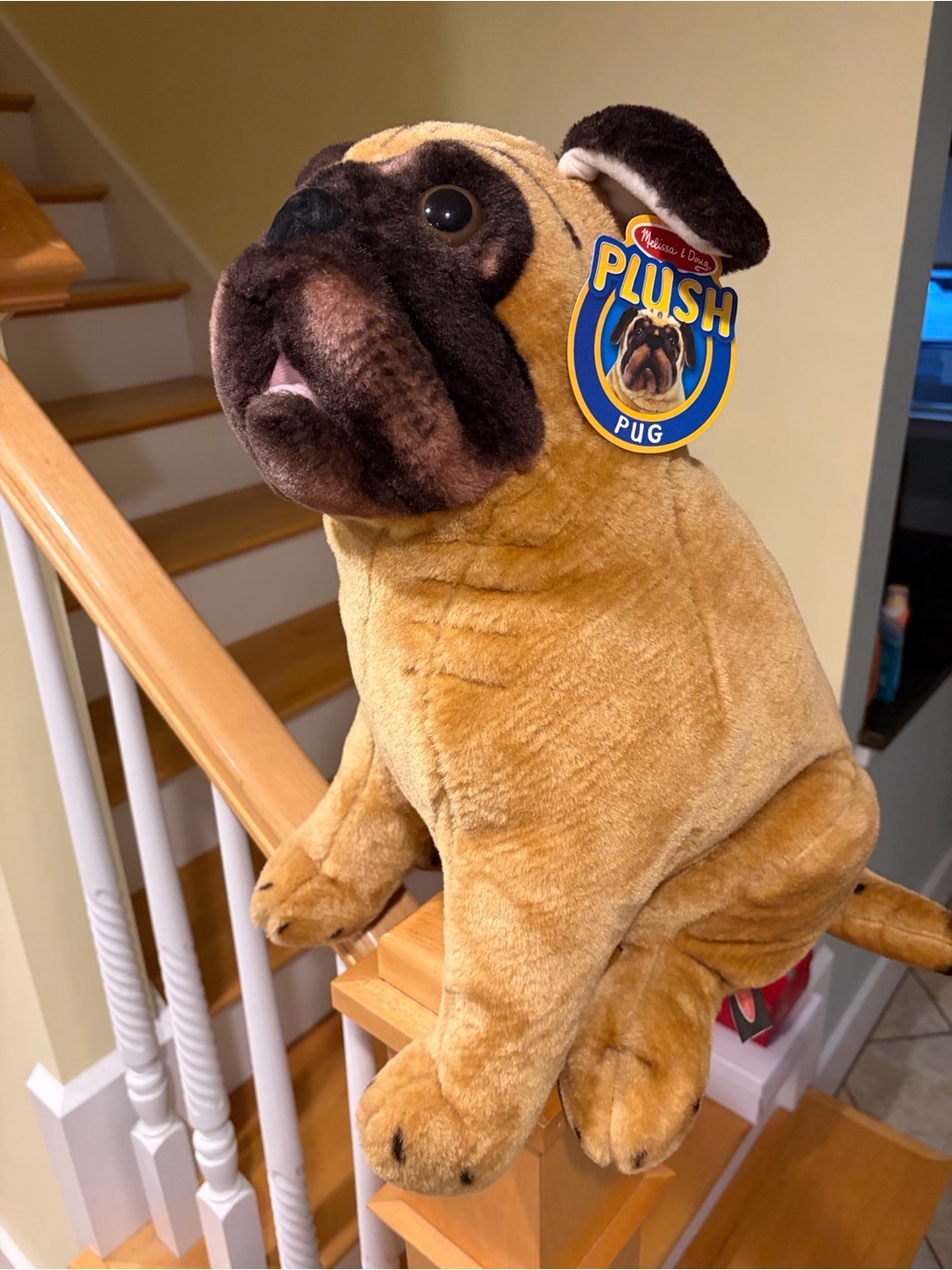 Melissa & Doug Plush Pug Stuffed Dog Toy - Tan and Brown